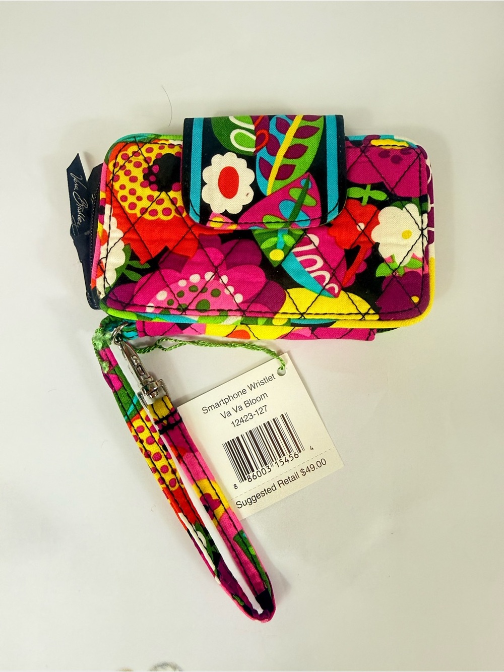 Vera Bradley Wristlet Wallet Quilted Va Va Bloom Multicolor